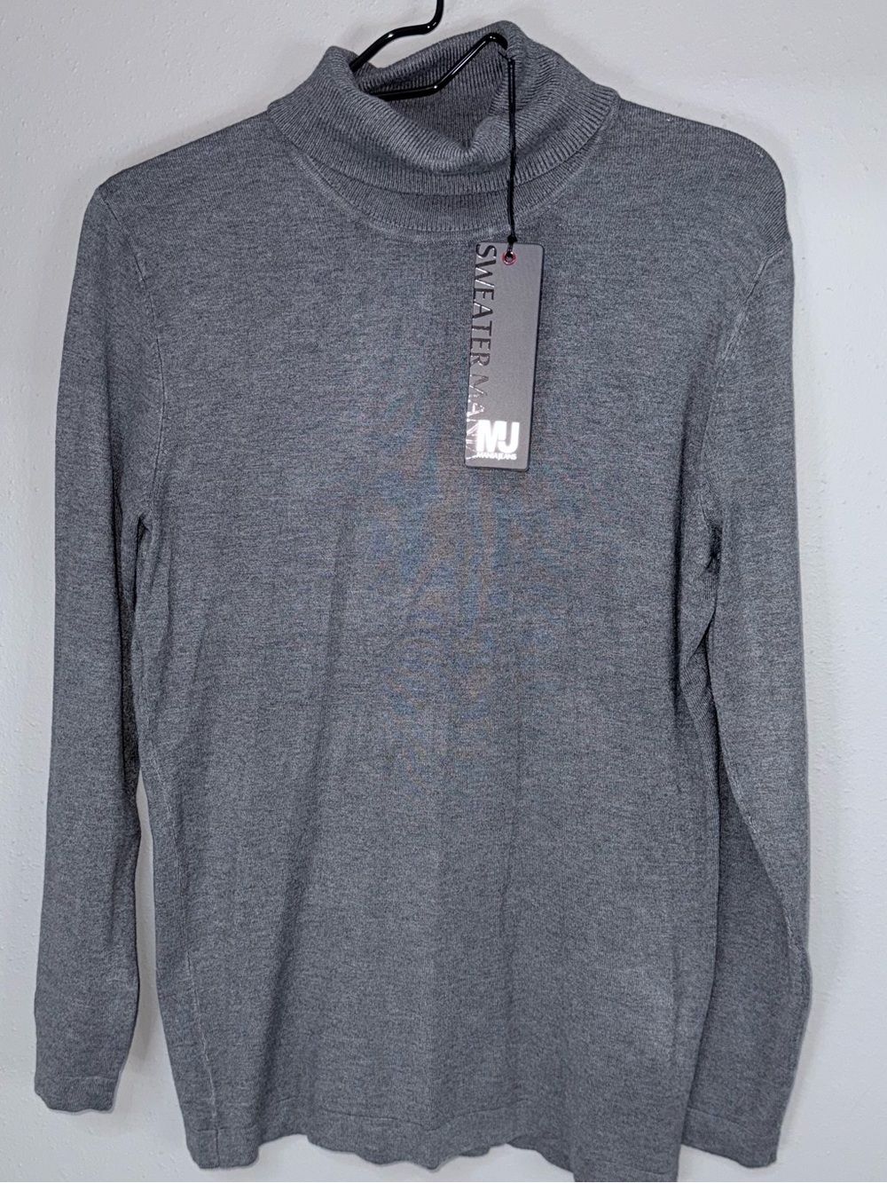 Men's Gray Turtleneck Sweater -